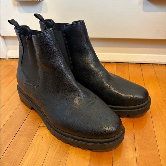 Mix No. 6 Shoes - Mix No. 6 Black Faux Leather Chelsea Boots